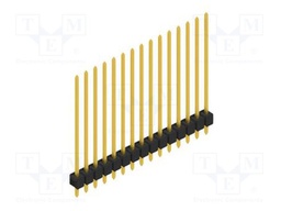Connector: pin strips; pin header; male; PIN: 15; 2.54mm; THT; 1x15