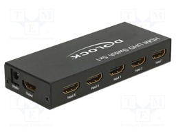 Switch; HDMI 2.0,High Speed; LED status indicator; black; metal