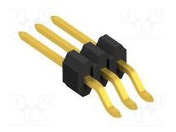 Connector: pin strips; pin header; male; PIN: 3; 1.27mm; SMT; 1x3
