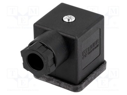 Valve connector; plug; Type: A; PIN: 4; 18mm; 4A; female; 0÷230VDC