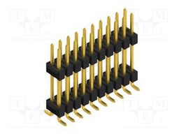 Connector: pin strips; pin header; male; PIN: 20; 2.54mm; SMT; 2x10