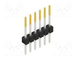 Connector: pin strips; pin header; male; PIN: 6; 2.54mm; THT; 1x6