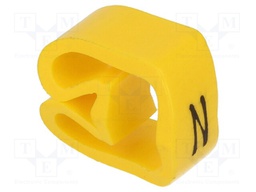 Markers for cables and wires; Label symbol: N; 8÷16mm; PVC; H: 6mm