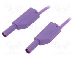Test lead; PVC; 1m; violet; 32A; Type: with 4mm axial socket