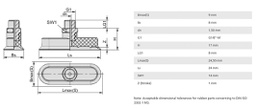 Suction cup; 6.7g; G 1/8 M; Shore hardness: 65; 0.33cm3; 8N; 7.5mm