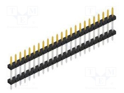 Connector: pin strips; pin header; male; PIN: 23; 2mm; THT; 1x23
