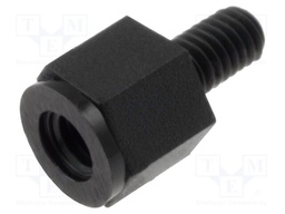 Screwed spacer sleeve; hexagonal; polyamide; M2,5; M2,5; L: 5mm