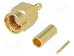 Plug; SMA; male; straight; 50Ω; soldering,crimped; for cable