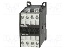 Contactor: 4-pole; NO x4; 24VDC; 18A; for DIN rail mounting; J7KN