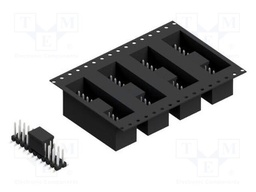 Connector: pin strips; pin header; male; PIN: 22; 2.54mm; SMT; 2x11