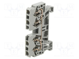 DIN Rail Mount Terminal Block, 4 Ways, 28 AWG, 12 AWG, 2.5 mm², Clamp, 24 A