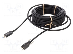 Cable; optical; USB A plug,USB C plug; 15m; black; 10Gbps; screw