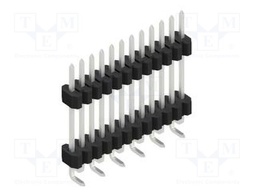 Connector: pin strips; pin header; male; PIN: 12; 1.27mm; SMT; 1x12