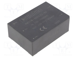 Converter: DC/DC; 15W; Uin: 100÷1000V; 12VDC; Iout: 1.25A; 3"x2"