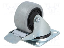 Transport wheel; Ø: 80mm; W: 36mm; H: 105mm; torsional with lock