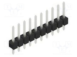 Connector: pin strips; pin header; male; PIN: 10; 2.54mm; THT; 1x10