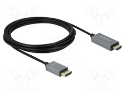 Cable; DisplayPort plug,HDMI plug; Len: 3m; black; 28AWG,32AWG