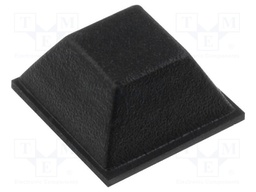 Self-adhesive foot; black; rubber; A: 12.7mm; B: 7mm; C: 6mm
