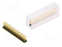 Connector: pin strips; pin header; male; PIN: 38; 2mm; SMT; 2x19