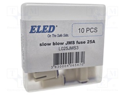 Fuse: fuse; 25A; automotive; 10.7mm; 10.7x7.7x17.5mm