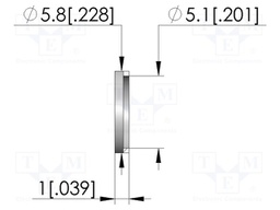Sleeve for test probe; brass; DS-810; Features: magnetic; L: 1mm