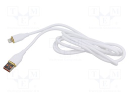 Cable; USB 2.0; Apple Lightning plug,USB A plug; 1.5m; white