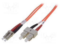 Fiber patch cord; OM2; LC/PC,SC/PC; 1m; LSZH; orange