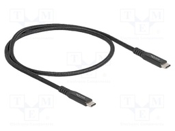 Cable; bidirectional; USB C plug,both sides; gold-plated; 0.5m