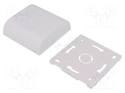 Enclosure: wall mounting; X: 80mm; Y: 80mm; Z: 25mm; ABS; white