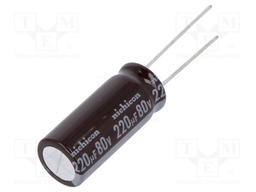 Capacitor: electrolytic; low impedance; THT; 220uF; 80VDC; ±20%