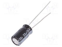 Capacitor: electrolytic; THT; 33uF; 35VDC; Ø6.3x11mm; Pitch: 2.5mm