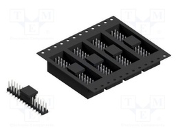 Connector: pin strips; pin header; male; PIN: 28; 2mm; SMT; 2x14