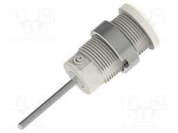 Connector: 4mm banana; socket; white; nickel plated; insulated