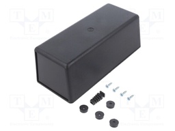 Enclosure: multipurpose; X: 76mm; Y: 176mm; Z: 65mm; ABS; black