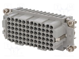 Connector: HDC; female; PIN: 72; 72+PE; size 6; w/o contacts; 250V
