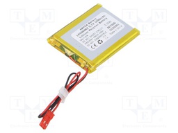 Re-battery: Li-Po; 3.7V; 1400mAh; cables,JST SYP-02T-1 socket