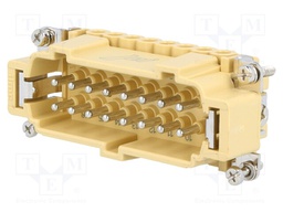 Connector: rectangular; male; JEI; PIN: 16; 16+PE; size 77.27; 16A