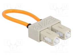 Adapter; OM1; SC/PC; 62.5/125um; beige; orange; Øcable: 3mm