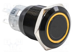 Switch: vandal resistant; SPDT; 2A/24VDC; IP67; ON-(ON); orange