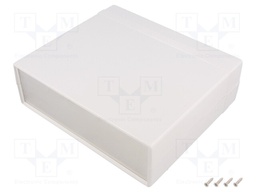 Enclosure: with panel; 1598; X: 206mm; Y: 64mm; Z: 180mm; ABS; grey