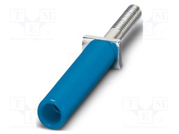 Test socket; screw terminal; PA; ways: 1; W: 5mm; H: 5mm; Body: blue
