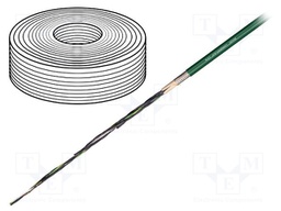 Wire: control cable; chainflex® CF6; 5G0,75mm2; PVC; green; Cu