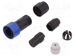 Connector: circular; plug; female; PIN: 10; w/o contacts; for cable