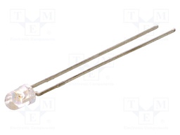 LED; 3mm; blue; 310÷900mcd; 45°; Front: convex; Pitch: 2.54mm