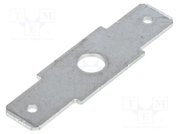 Terminal: flat; 6.3mm; 0.8mm; 2 x male; M4; double; screw; brass
