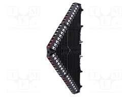 Splice terminal: rail; 1.5mm2; ways: 16; terminals: 64; black; 5A