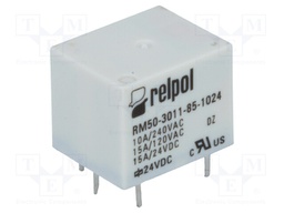 Relay: electromagnetic; SPDT; Ucoil: 24VDC; 10A/240VAC; 15A/24VDC