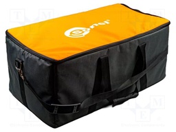 Soft case; 70x30x41mm; orange-grey; fabric