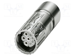 Connector: M23; plug; PIN: 8(4+4); crimped; straight; M23 PRO; 630V