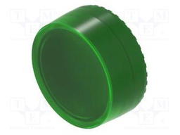 Actuator lens; OptoHiT; green; plastic; Ø23.7mm